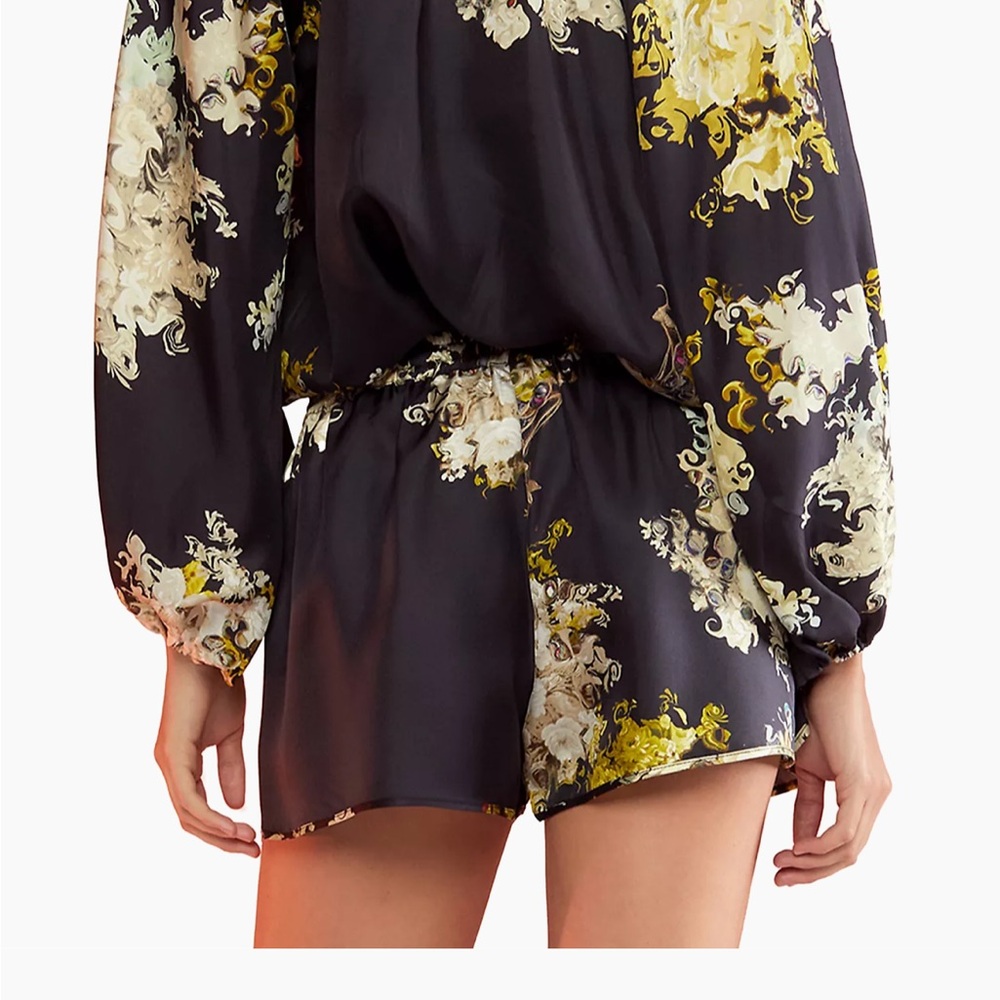 Cynthia Rowley silk floral shorts and top set